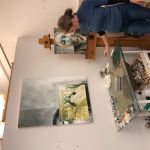 VIP Members of Pelham Art Center at private tour of Laura Karetzky studio in DUMBO Brooklyn, NY